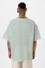 Benetton Striped Oversize Knit T-Shirt