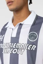 T-shirt oversize à col polo, gris foncé