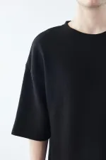 Oversize Basıc Triko Eşofman Takım Siyah