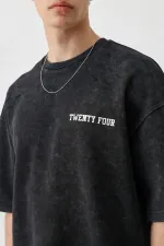 T-shirt oversize imprimé noir