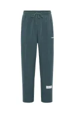 Etiket Detaylı Oversize Modal Kumaş Eşofman Takım Nefti