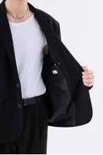 Klasik Oversize Takım Elbise Siyah