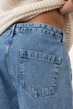 Relaxed Fit Jeans with Stitching Detail, Light Blue Melange