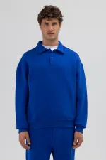 Basic Polo Yaka Sweatshirt Saks