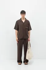 Ensemble Relax Fit en mélange modal couleur café