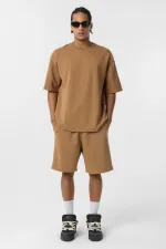 Basic Oversize Şort Takım Taba