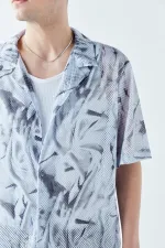 Desenli Fitilli Oversize Gömlek Desen-1