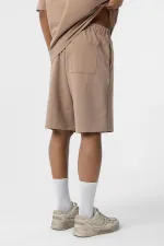 Basic Oversize Şort Takım Vizon