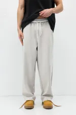 Bağcıklı Baggy Fit Eşofman Alt Ice Grı