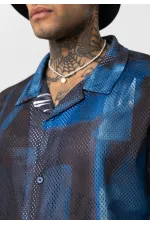 Patterned Corduroy Oversize Shirt Pattern-12