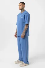 Washed Oversize Tracksuit Set Indigo Washed Oversize Tracksuit Set Indigo