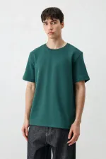 Kısa Kollu Boxy Fit Tişört Nefti