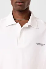 Polo Yaka Oversize Tişört Ekru