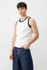 Oversize Askılı Tişört Beyaz