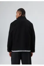 Boxy Fit Gabardin Ceket Siyah