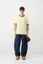 Kısa Kollu Regular Fit Tişört Sarı