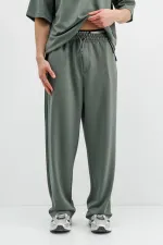 Modal Blend Baggy Sweatpants Khaki