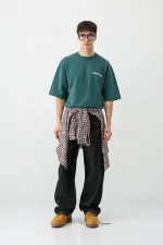 T-shirt oversize imprimé, bleu marine