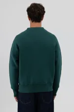 Oversize Düğmeli Sweatshirt Nefti