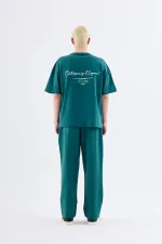 Printed Stopper Tracksuit Set Petrol