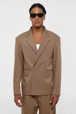 Tek Düğme Oversize Takım Elbise Vizon