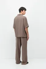 Ensemble Relax Fit en mélange modal couleur vison