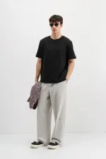 Baggy Fit Eşofman Alt Ice Grı