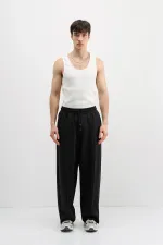 Baggy Fit Eşofman Alt Siyah