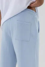 Yıkamalı Baggy Eşofman Alt Bebe Mavi