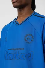 Printed Oversize Jersey T-Shirt (Navy Blue)