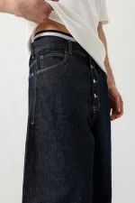 Barrel Fit Jeans Lacivert