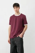 Short-Sleeved Regular Fit T-Shirt CHERRY