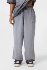 Yıkamalı Oversize Eşofman Takım Gri