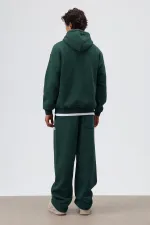 Sweat à capuche basique oversize délavé, bleu marine