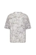 Washed Oversize T-Shirt with Pocket Detail, Ecru