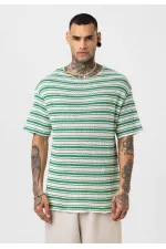 T-shirt en maille rayée oversize Benetton