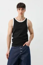 Oversize Askılı Tişört Siyah