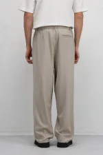 Baggy Fit Kumaş Pantolon Taş