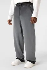 Washed Gradient Oversize Sweatpants Black