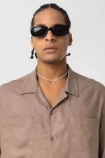 Double Pocket Oversize Linen Shirt, Mink