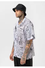 Desenli Fitilli Oversize Gömlek Desen-1