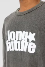 T-shirt oversize en maille délavée, couleur vison