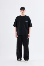 Young Atelıer Baskılı Oversize Eşofman Takım Siyah Young Atelıer Baskılı Oversize Eşofman Takım Siyah