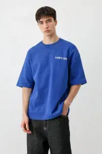 T-shirt oversize imprimé (bleu marine)