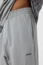 Etnik Desenli Oversize Eşofman Takım Gri