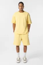 Basic Oversize Şort Takım Sarı