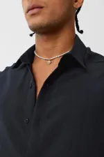 Basic Oversize Uzun Kol Gömlek Siyah