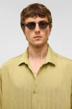 Oversize Long-Sleeve Modal Fabric Shirt, Green