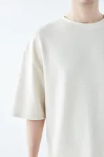 Oversize Basıc Triko Eşofman Takım Kemik