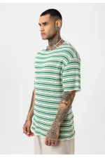 T-shirt en maille rayée oversize Benetton